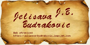 Jelisava Budraković vizit kartica
